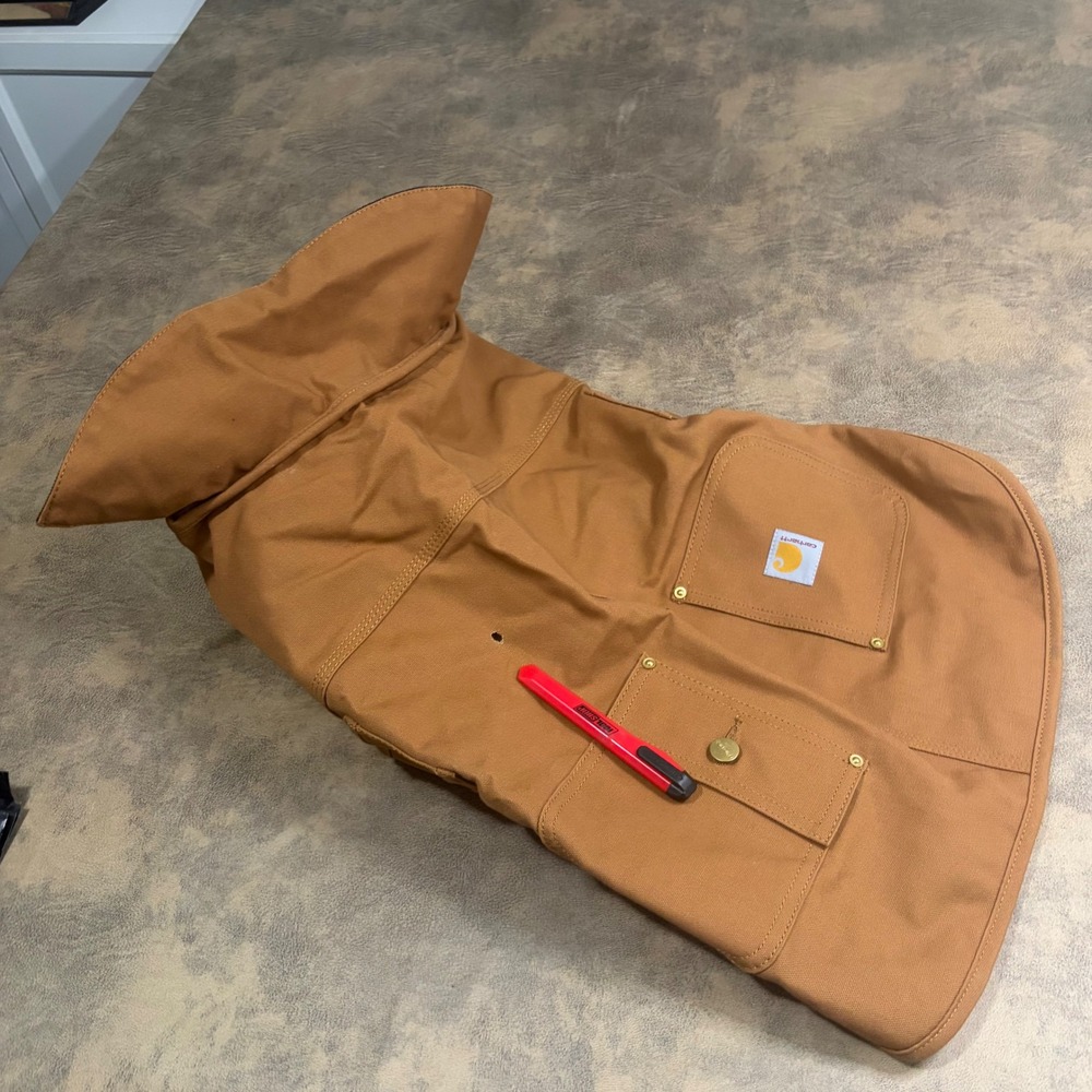 Carhartt Dog Chore Coat Large Brown Canvas Quilted Pet Vest 5230